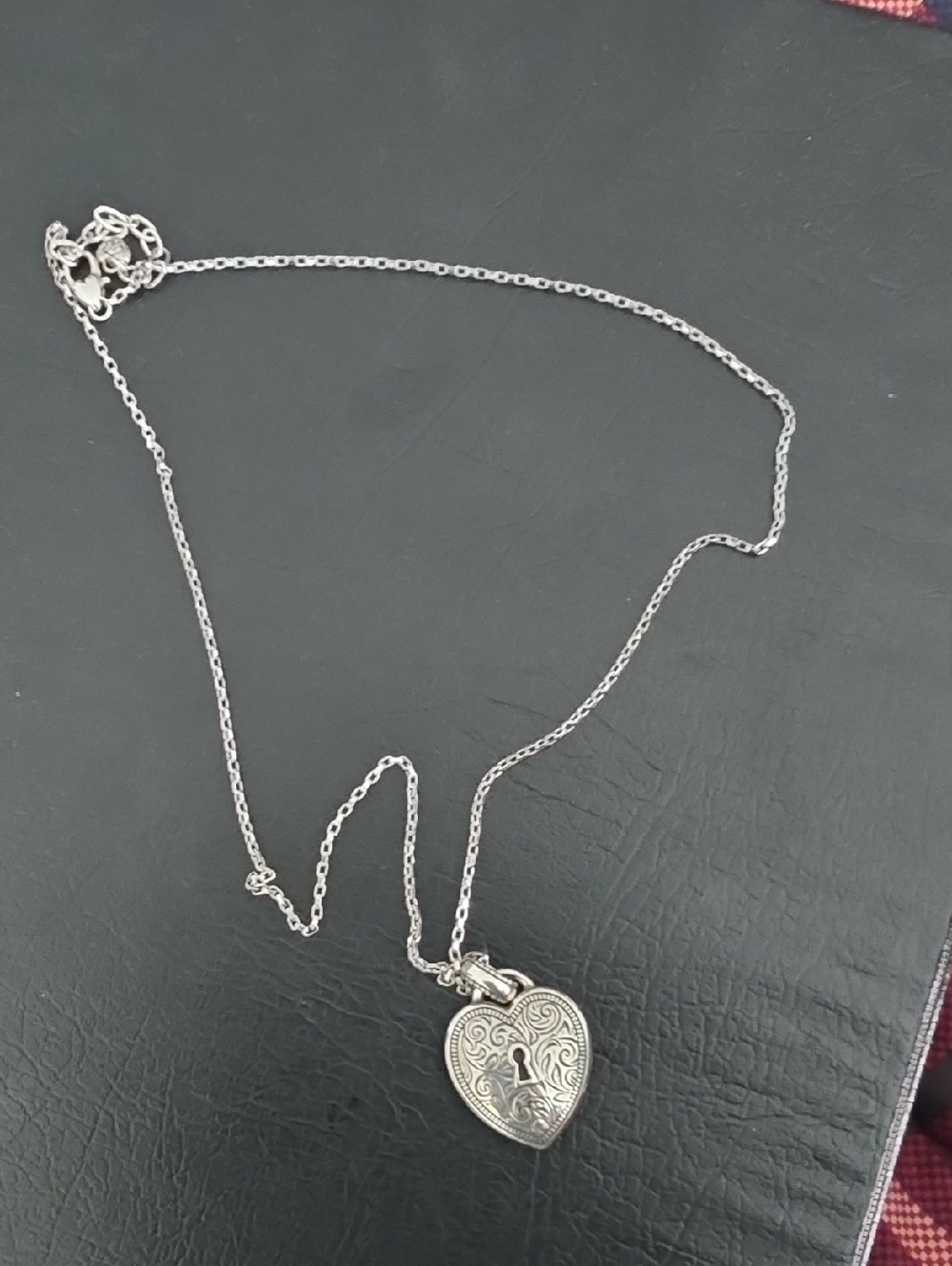 Brighton Collectibles Heart Locket Pendant Necklace - Silver